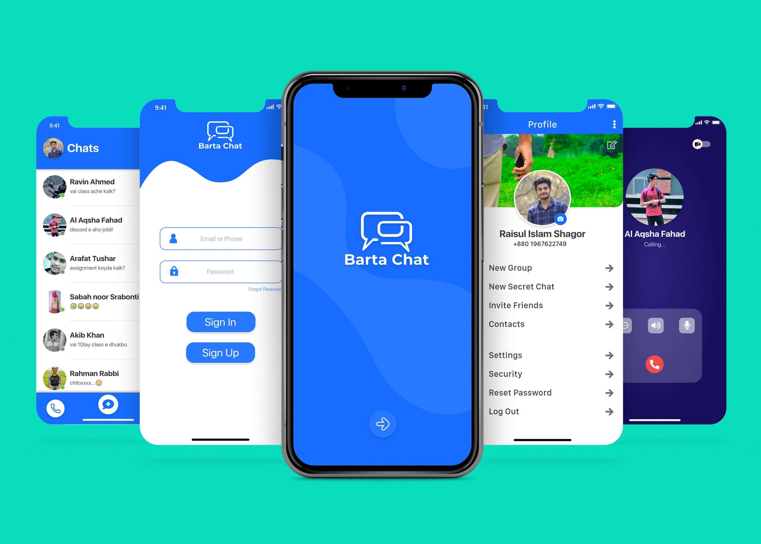 Barta Chat UI/UX Design for Social App